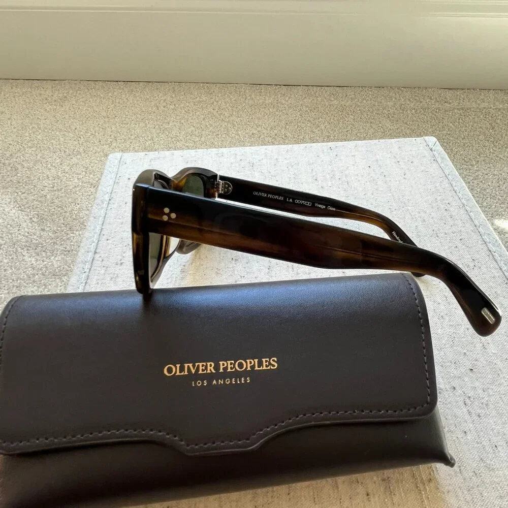 Oliver Peoples Keenan Dark Brown Sunglasses - Picture 11 of 13